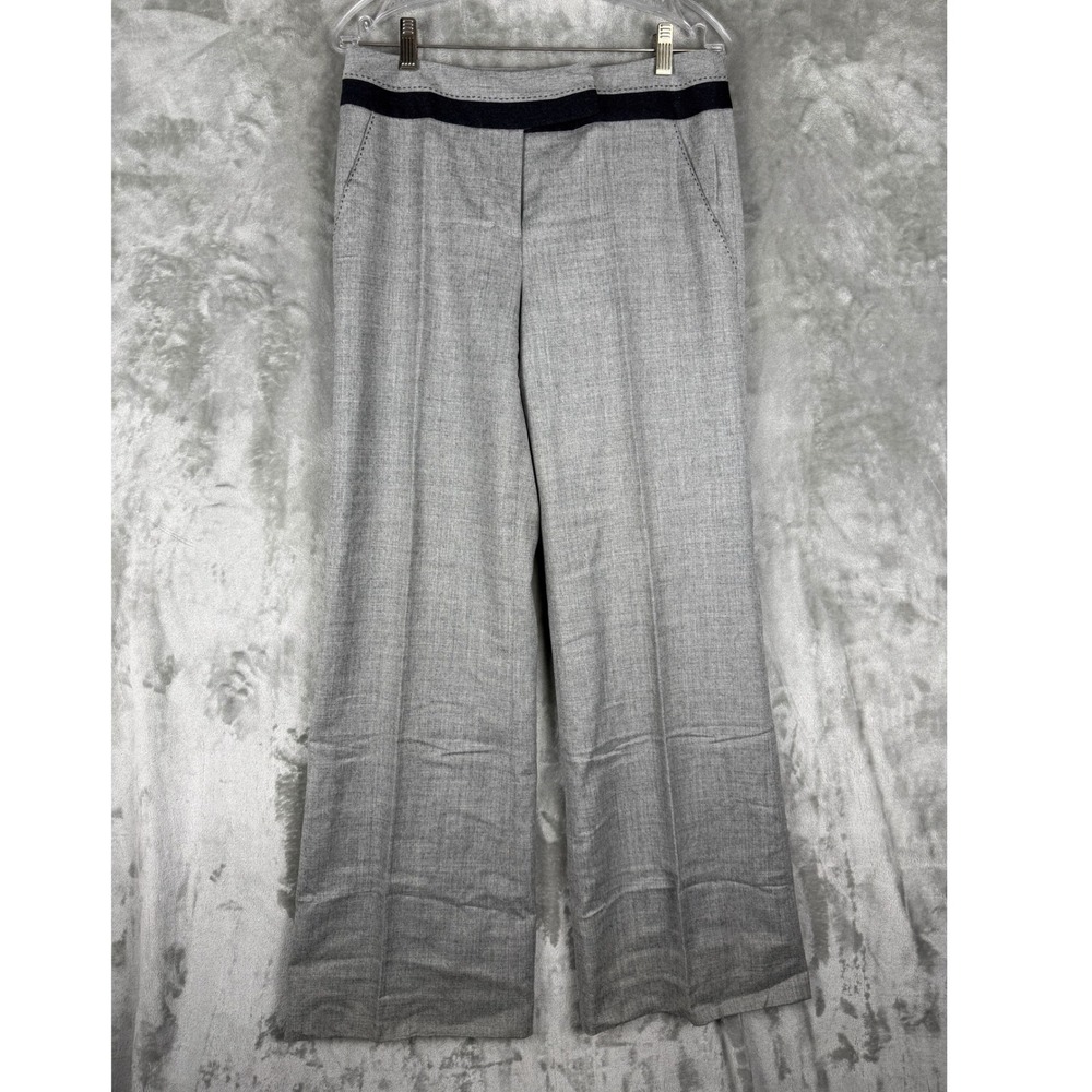 Coast Womens Grey Wool Blend Wide Leg Tailored Dress‎ Pants Trousers Size 10
